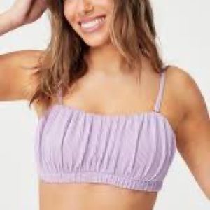 Bandeau Crinkle Bikini Top